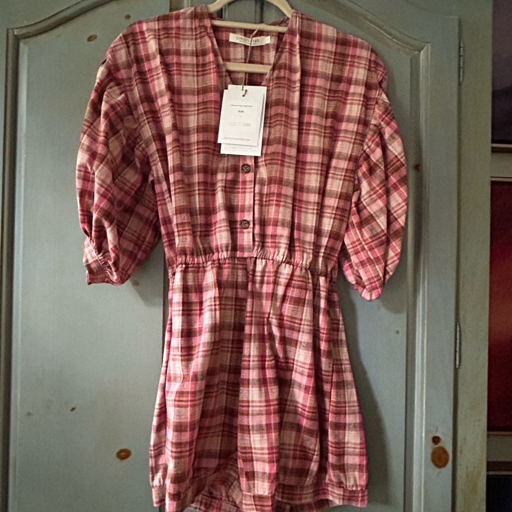 Christy Dawn Jude Jumper in Apple Plaid - Picture 3 of 9
